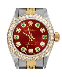 Rolex Oyster Perpetual 24mm Two Tone 6700-TT-RED-ADE-BDS-JBL