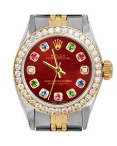 Rolex Oyster Perpetual 24mm Two Tone 6700-TT-RED-ERDS-BDS-JBL