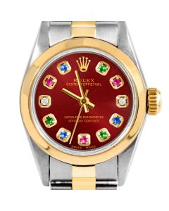 Rolex Oyster Perpetual 24mm Two Tone 6700-TT-RED-ERDS-SMT-OYS