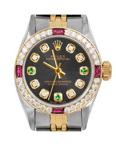Rolex Oyster Perpetual 24mm Two Tone 6700-TT-RHO-8D3E-4RBY-JBL