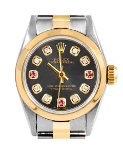 Rolex Oyster Perpetual 24mm Two Tone 6700-TT-RHO-8D3R-SMT-OYS