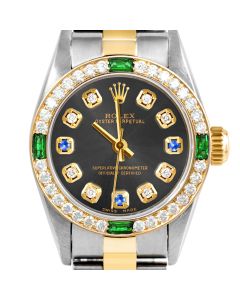 Rolex Oyster Perpetual 24mm Two Tone 6700-TT-RHO-8D3S-4EMD-OYS