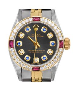 Rolex Oyster Perpetual 24mm Two Tone 6700-TT-RHO-ADS-4RBY-JBL