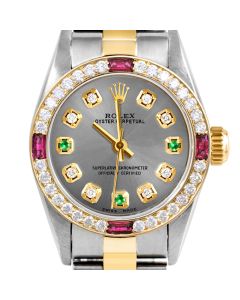 Rolex Oyster Perpetual 24mm Two Tone 6700-TT-SLT-8D3E-4RBY-OYS