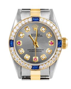 Rolex Oyster Perpetual 24mm Two Tone 6700-TT-SLT-8D3R-4SPH-OYS
