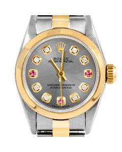 Rolex Oyster Perpetual 24mm Two Tone 6700-TT-SLT-8D3R-SMT-OYS