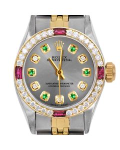 Rolex Oyster Perpetual 24mm Two Tone 6700-TT-SLT-ADE-4RBY-JBL