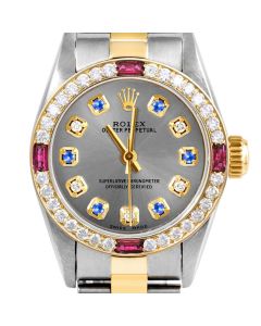 Rolex Oyster Perpetual 24mm Two Tone 6700-TT-SLT-ADS-4RBY-OYS