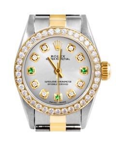Rolex Oyster Perpetual 24mm Two Tone 6700-TT-SLV-8D3E-BDS-OYS