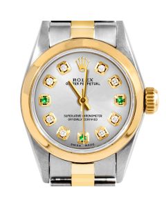 Rolex Oyster Perpetual 24mm Two Tone 6700-TT-SLV-8D3E-SMT-OYS