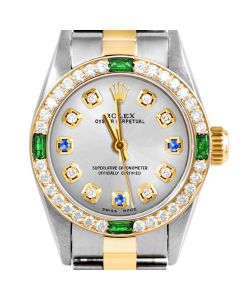 Rolex Oyster Perpetual 24mm Two Tone 6700-TT-SLV-8D3S-4EMD-OYS