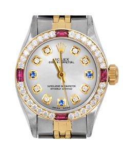 Rolex Oyster Perpetual 24mm Two Tone 6700-TT-SLV-8D3S-4RBY-JBL