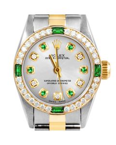 Rolex Oyster Perpetual 24mm Two Tone 6700-TT-SLV-ADE-4EMD-OYS
