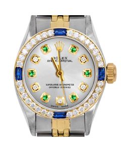 Rolex Oyster Perpetual 24mm Two Tone 6700-TT-SLV-ADE-4SPH-JBL