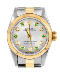 Rolex Oyster Perpetual 24mm Two Tone 6700-TT-SLV-ADE-SMT-OYS