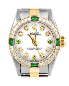 Rolex Oyster Perpetual 24mm Two Tone 6700-TT-WHT-8D3E-4EMD-OYS