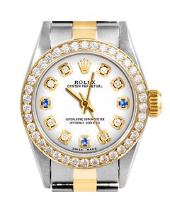 Rolex Oyster Perpetual 24mm Two Tone 6700-TT-WHT-8D3S-BDS-OYS