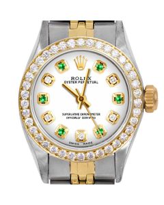 Rolex Oyster Perpetual 24mm Two Tone 6700-TT-WHT-ADE-BDS-JBL