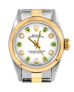 Rolex Oyster Perpetual 24mm Two Tone 6700-TT-WHT-ADE-SMT-OYS