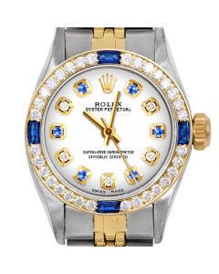 Rolex Oyster Perpetual 24mm Two Tone 6700-TT-WHT-ADS-4SPH-JBL