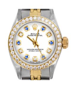 Rolex Oyster Perpetual 24mm Two Tone 6700-TT-WHT-ADS-BDS-JBL