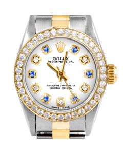 Rolex Oyster Perpetual 24mm Two Tone 6700-TT-WHT-ADS-BDS-OYS