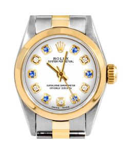 Rolex Oyster Perpetual 24mm Two Tone 6700-TT-WHT-ADS-SMT-OYS