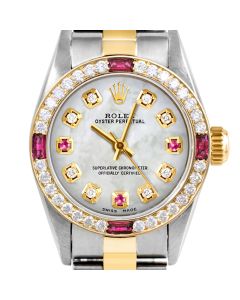 Rolex Oyster Perpetual 24mm Two Tone 6700-TT-WMOP-8D3R-4RBY-OYS