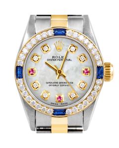 Rolex Oyster Perpetual 24mm Two Tone 6700-TT-WMOP-8D3R-4SPH-OYS