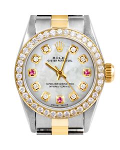 Rolex Oyster Perpetual 24mm Two Tone 6700-TT-WMOP-8D3R-BDS-OYS