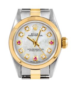 Rolex Oyster Perpetual 24mm Two Tone 6700-TT-WMOP-8D3R-SMT-OYS
