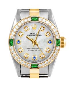 Rolex Oyster Perpetual 24mm Two Tone 6700-TT-WMOP-8D3S-4EMD-OYS
