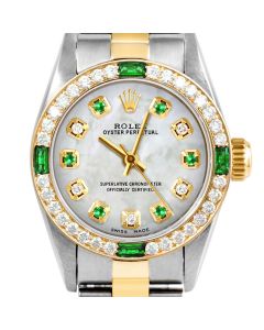 Rolex Oyster Perpetual 24mm Two Tone 6700-TT-WMOP-ADE-4EMD-OYS