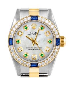 Rolex Oyster Perpetual 24mm Two Tone 6700-TT-WMOP-ADE-4SPH-OYS