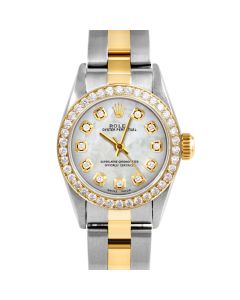 Rolex Oyster Perpetual 24 mm Two Tone 6700-TT-WMOP-DIA-AM-BDS-OYS