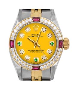 Rolex Oyster Perpetual 24mm Two Tone 6700-TT-YLW-8D3E-4RBY-JBL