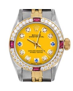 Rolex Oyster Perpetual 24mm Two Tone 6700-TT-YLW-8D3S-4RBY-JBL