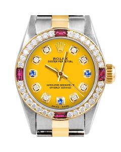 Rolex Oyster Perpetual 24mm Two Tone 6700-TT-YLW-8D3S-4RBY-OYS