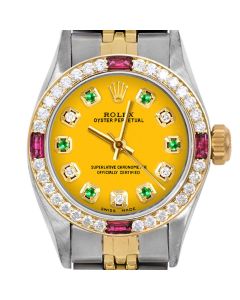 Rolex Oyster Perpetual 24mm Two Tone 6700-TT-YLW-ADE-4RBY-JBL