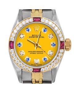 Rolex Oyster Perpetual 24mm Two Tone 6700-TT-YLW-ADS-4RBY-JBL