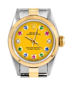 Rolex Oyster Perpetual 24mm Two Tone 6700-TT-YLW-ERDS-SMT-OYS