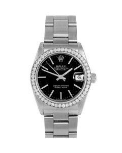 Rolex Datejust 31 mm Stainless Steel 6827-SS-BLK-STK-BDS-OYS