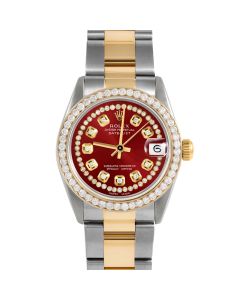 Rolex Datejust 31 mm Two Tone 6827-TT-RED-STRD-BDS-OYS