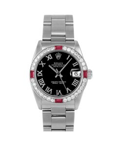 Rolex Datejust 31 mm Stainless Steel 68274-BLK-ROM-FLT-OYS