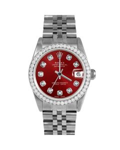 Rolex Datejust 31 mm Stainless Steel 68274-RED-DIA-AM-BDS-JBL