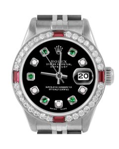 Rolex Datejust 26mm Stainless Steel 6917-SS-BLK-ADE-4RBY-JBL