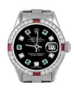 Rolex Datejust 26mm Stainless Steel 6917-SS-BLK-ADE-4RBY-OYS