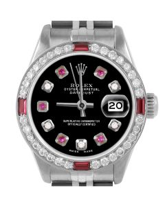 Rolex Datejust 26mm Stainless Steel 6917-SS-BLK-ADR-4RBY-JBL