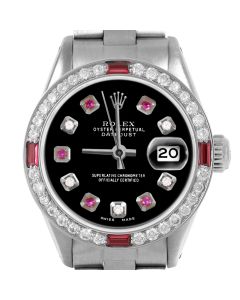 Rolex Datejust 26mm Stainless Steel 6917-SS-BLK-ADR-4RBY-OYS
