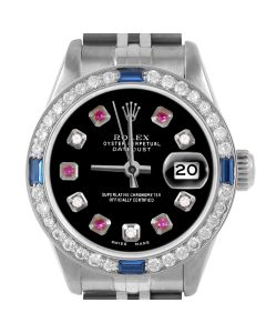 Rolex Datejust 26mm Stainless Steel 6917-SS-BLK-ADR-4SPH-JBL